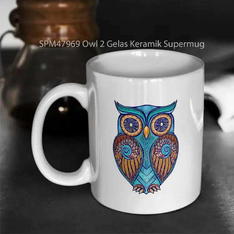 SPM47969 Owl 2 Gelas Keramik Supermug