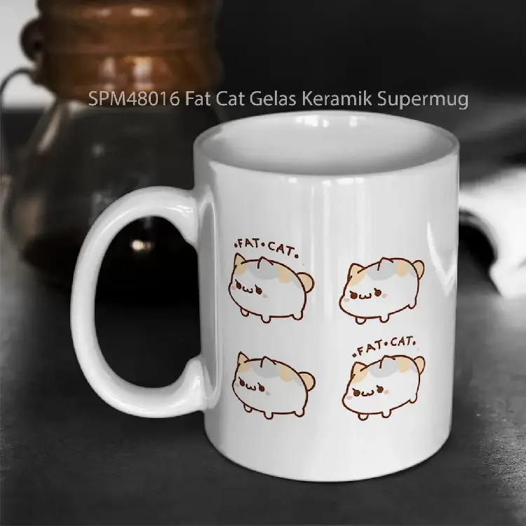 SPM48016 Fat Cat Gelas Keramik Supermug