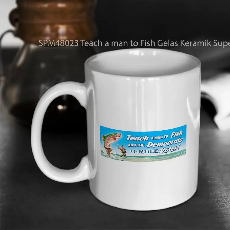 SPM48023 Teach a man to Fish Gelas Keramik Supermug