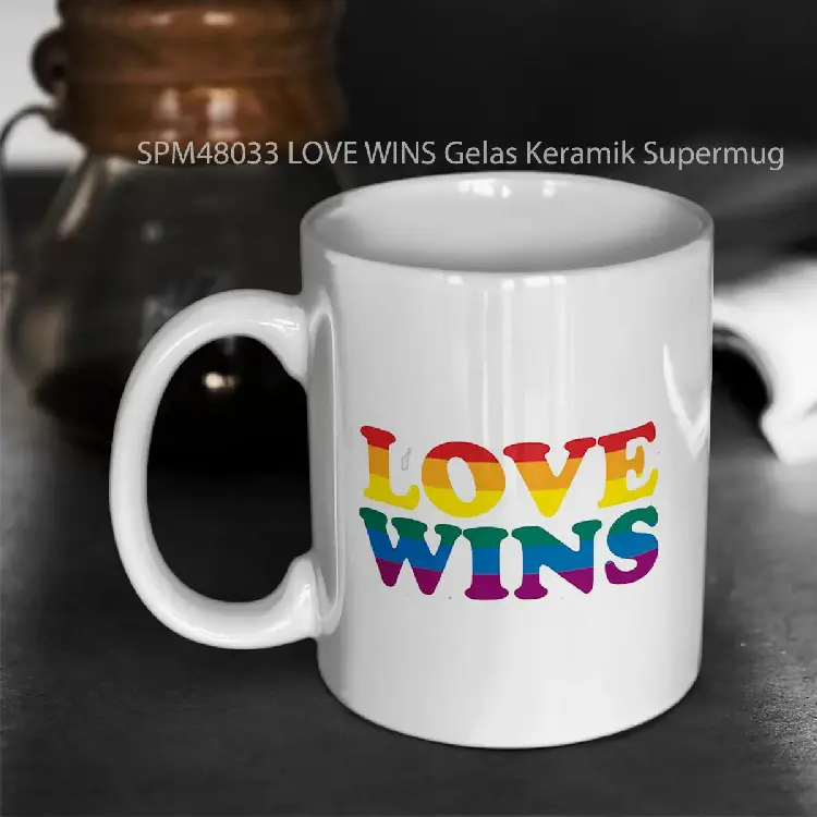 SPM48033 LOVE WINS Gelas Keramik Supermug