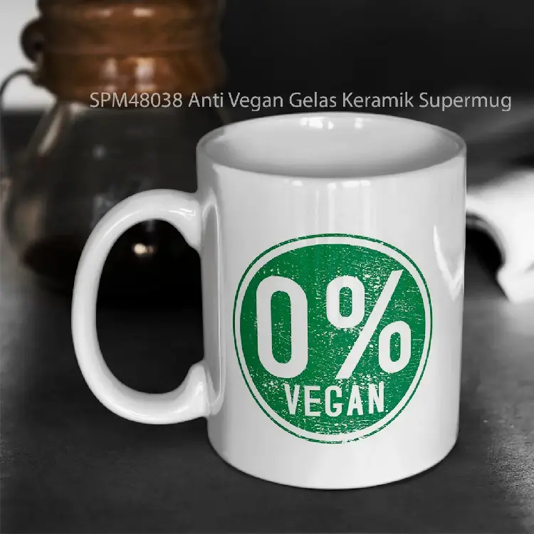 SPM48038 Anti Vegan Gelas Keramik Supermug