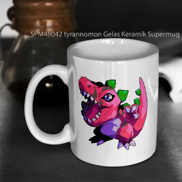 SPM48042 tyrannomon Gelas Keramik Supermug