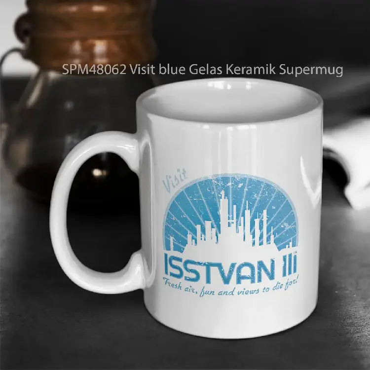 SPM48062 Visit blue Gelas Keramik Supermug