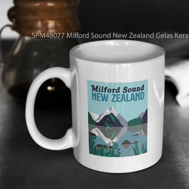 SPM48077 Milford Sound New Zealand Gelas Keramik Supermug