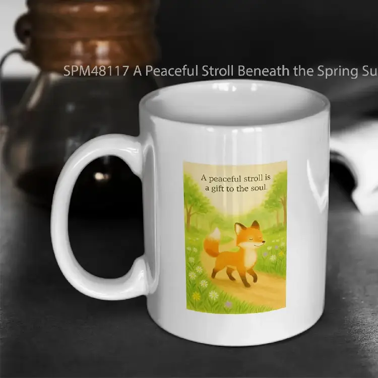 SPM48117 A Peaceful Stroll Beneath the Spring Sun Gelas Keramik Supermug