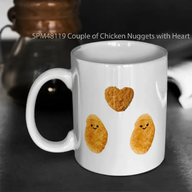 SPM48119 Couple of Chicken Nuggets with Heart Nugget Set with other items Gelas Keramik Supermug