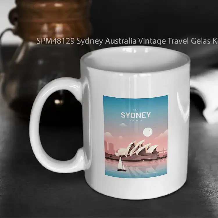 SPM48129 Sydney Australia Vintage Travel Gelas Keramik Supermug