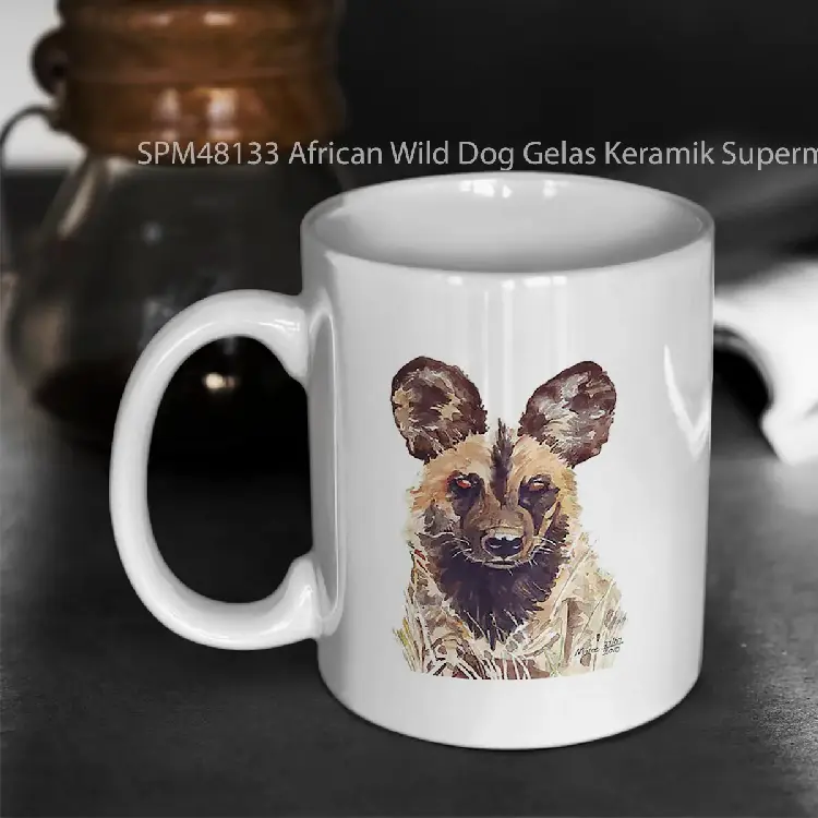SPM48133 African Wild Dog Gelas Keramik Supermug