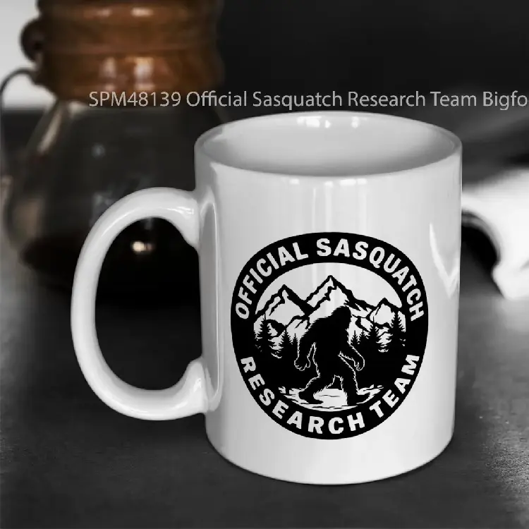 SPM48139 Official Sasquatch Research Team Bigfoot Hunter Cryptid Gelas Keramik Supermug