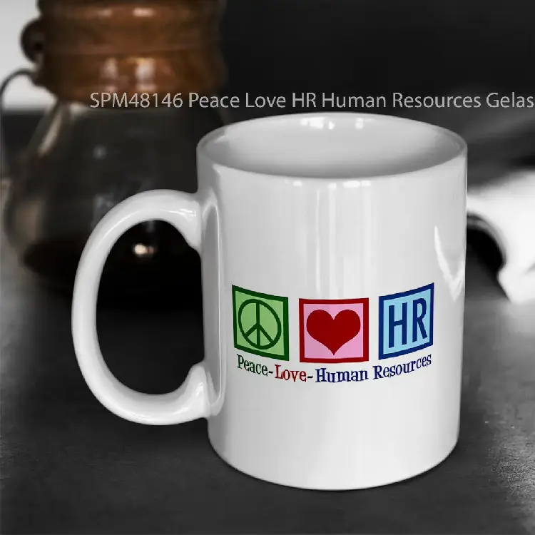 SPM48146 Peace Love HR Human Resources Gelas Keramik Supermug