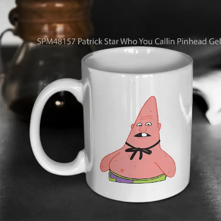 SPM48157 Patrick Star Who You Callin Pinhead Gelas Keramik Supermug