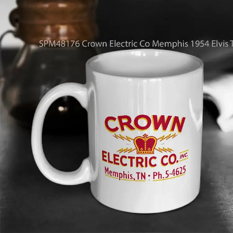SPM48176 Crown Electric Co Memphis 1954 Elvis Truck Gelas Keramik Supermug