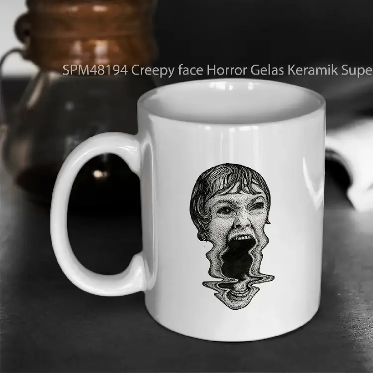 SPM48194 Creepy face Horror Gelas Keramik Supermug