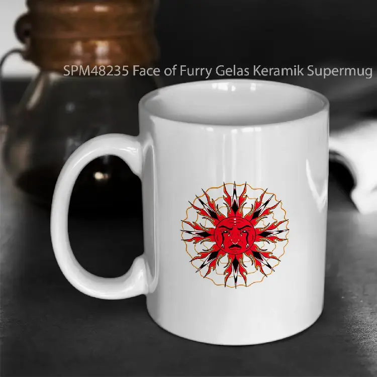 SPM48235 Face of Furry Gelas Keramik Supermug