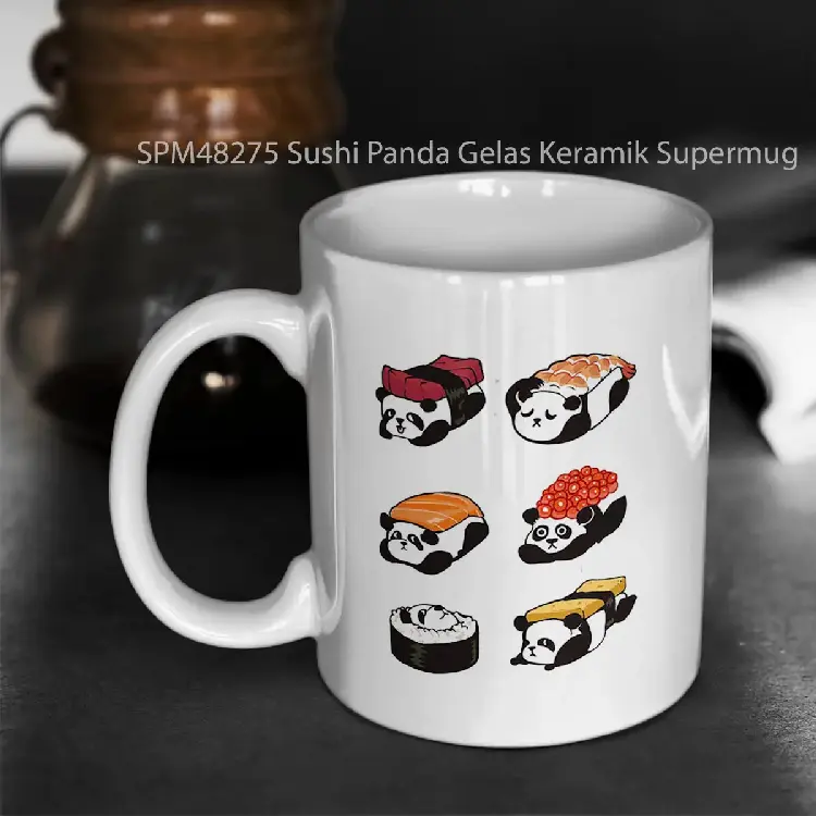 SPM48275 Sushi Panda Gelas Keramik Supermug