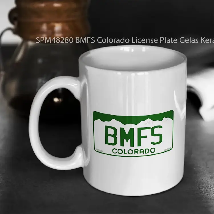 SPM48280 BMFS Colorado License Plate Gelas Keramik Supermug