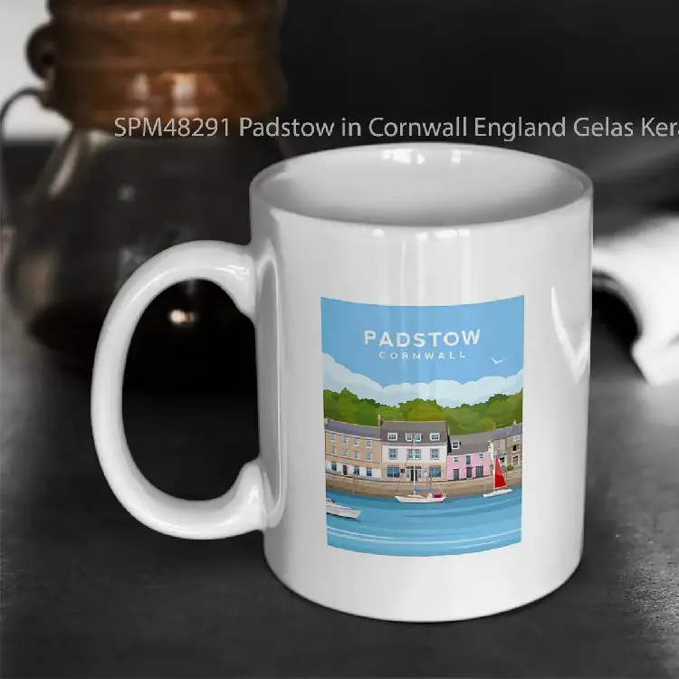 SPM48291 Padstow in Cornwall England Gelas Keramik Supermug
