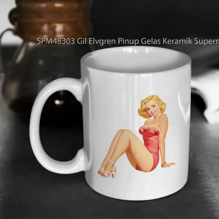 SPM48303 Gil Elvgren Pinup Gelas Keramik Supermug