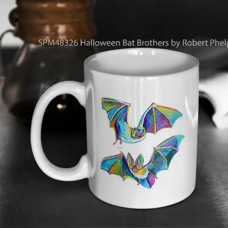 SPM48326 Halloween Bat Brothers by Robert Phelps Gelas Keramik Supermug
