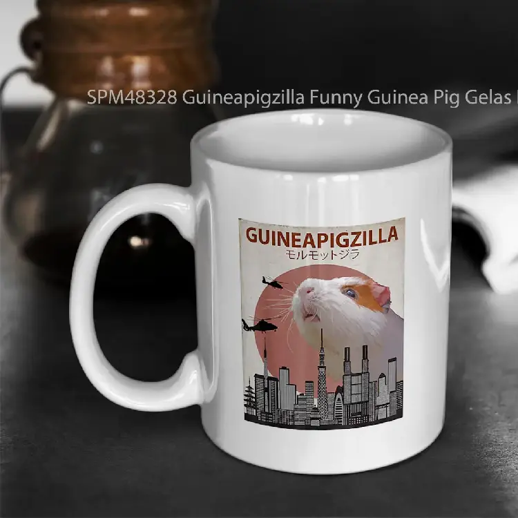 SPM48328 Guineapigzilla Funny Guinea Pig Gelas Keramik Supermug