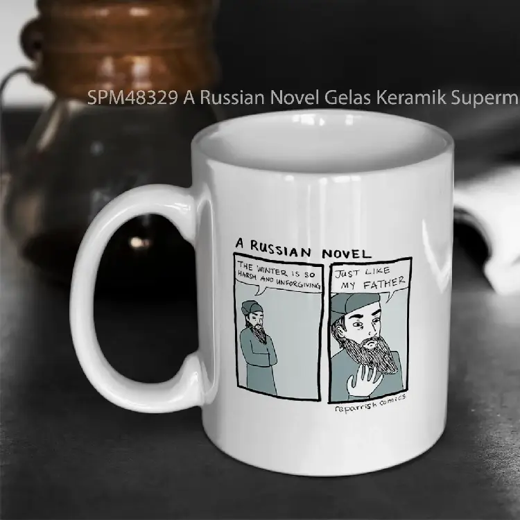 SPM48329 A Russian Novel Gelas Keramik Supermug