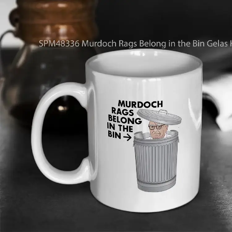 SPM48336 Murdoch Rags Belong in the Bin Gelas Keramik Supermug