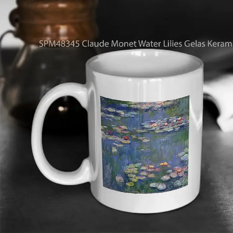 SPM48345 Claude Monet Water Lilies Gelas Keramik Supermug