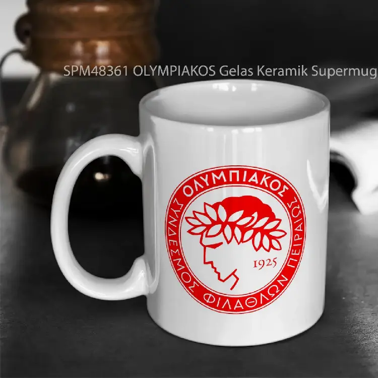 SPM48361 OLYMPIAKOS Gelas Keramik Supermug