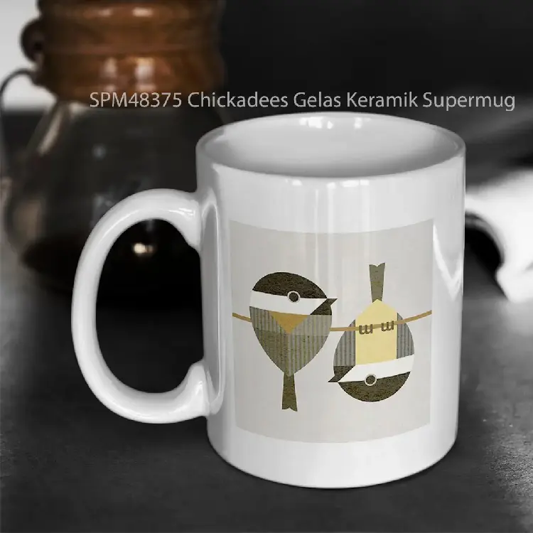 SPM48375 Chickadees Gelas Keramik Supermug