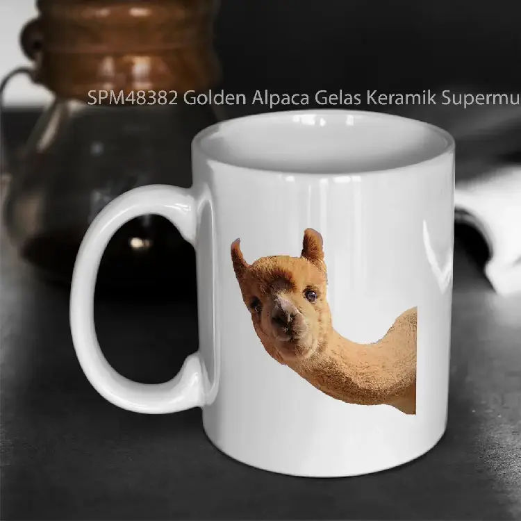SPM48382 Golden Alpaca Gelas Keramik Supermug