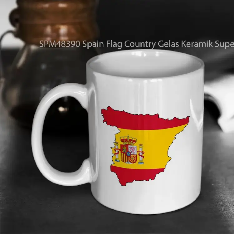 SPM48390 Spain Flag Country Gelas Keramik Supermug