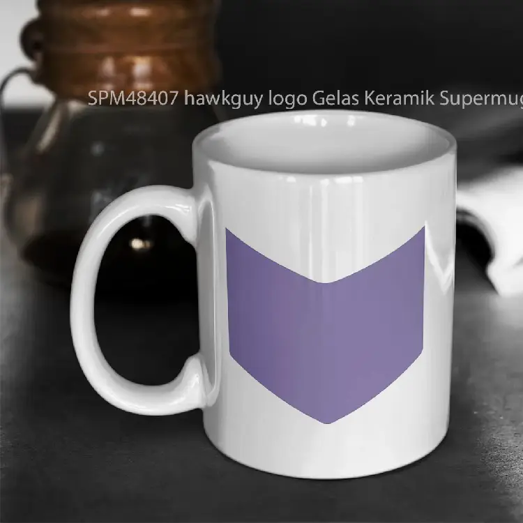 SPM48407 hawkguy logo Gelas Keramik Supermug