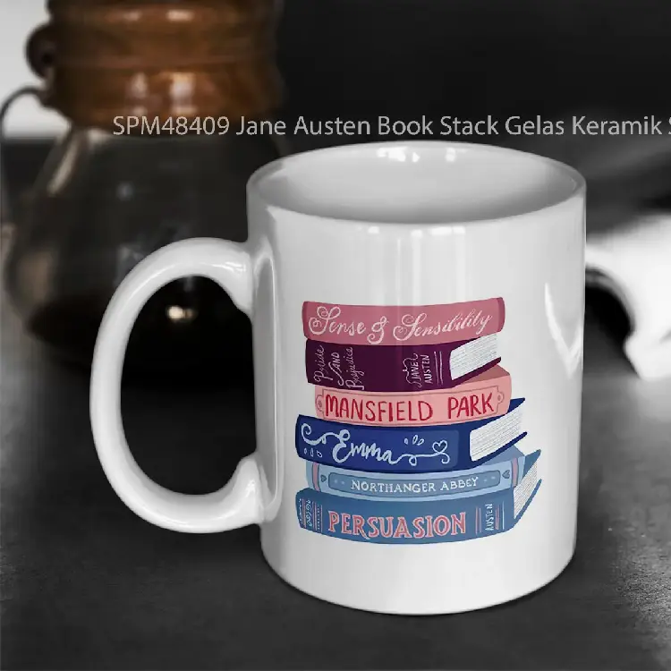 SPM48409 Jane Austen Book Stack Gelas Keramik Supermug
