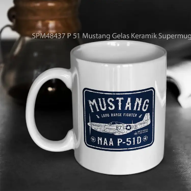 SPM48437 P 51 Mustang Gelas Keramik Supermug