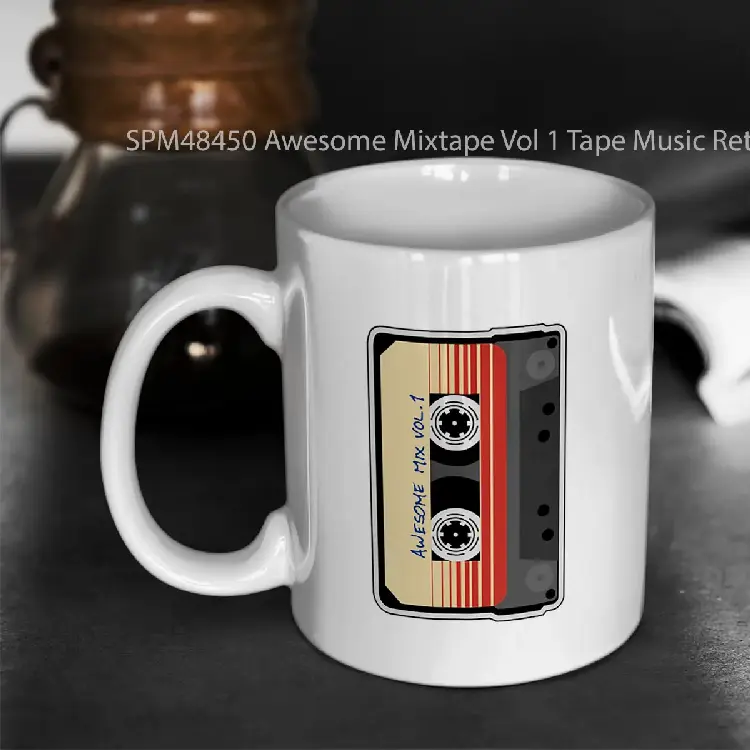 SPM48450 Awesome Mixtape Vol 1 Tape Music Retro Gelas Keramik Supermug