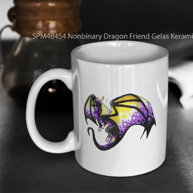 SPM48454 Nonbinary Dragon Friend Gelas Keramik Supermug