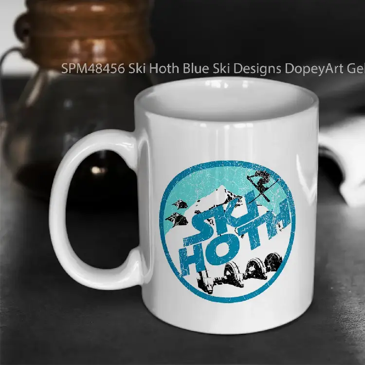 SPM48456 Ski Hoth Blue Ski Designs DopeyArt Gelas Keramik Supermug