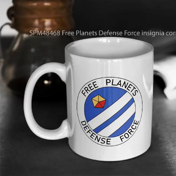 SPM48468 Free Planets Defense Force insignia corner print Gelas Keramik Supermug