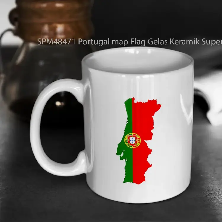 SPM48471 Portugal map Flag Gelas Keramik Supermug