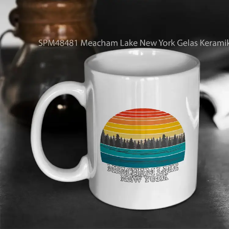 SPM48481 Meacham Lake New York Gelas Keramik Supermug