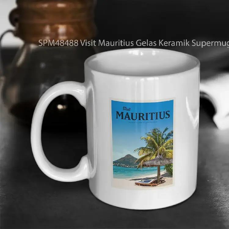 SPM48488 Visit Mauritius Gelas Keramik Supermug