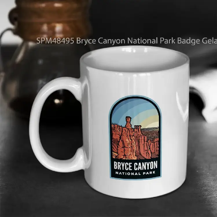SPM48495 Bryce Canyon National Park Badge Gelas Keramik Supermug
