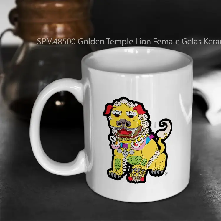 SPM48500 Golden Temple Lion Female Gelas Keramik Supermug
