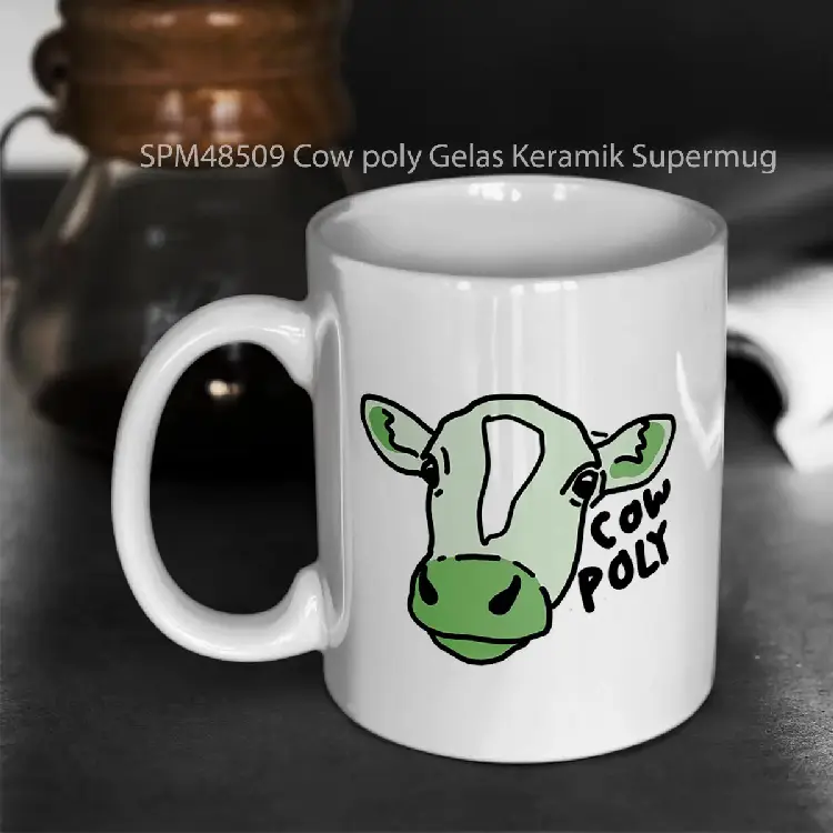 SPM48509 Cow poly Gelas Keramik Supermug