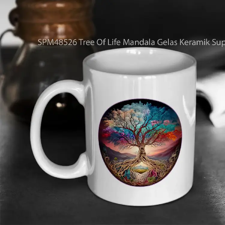 SPM48526 Tree Of Life Mandala Gelas Keramik Supermug
