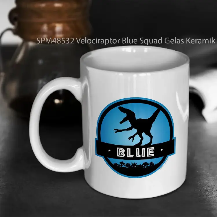 SPM48532 Velociraptor Blue Squad Gelas Keramik Supermug