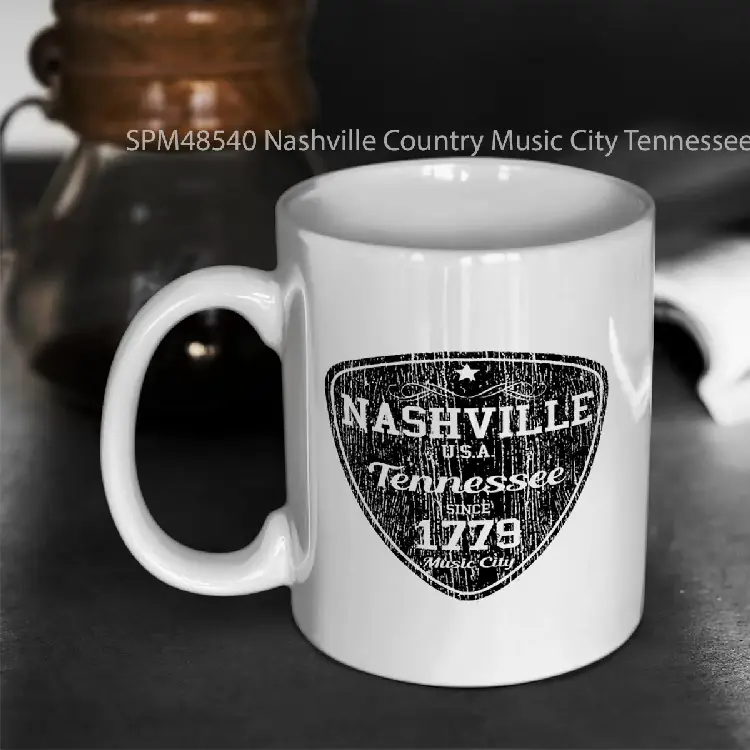 SPM48540 Nashville Country Music City Tennessee USA Patriotic Gelas Keramik Supermug