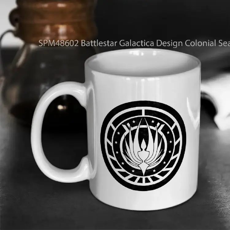 SPM48602 Battlestar Galactica Design Colonial Seal Gelas Keramik Supermug