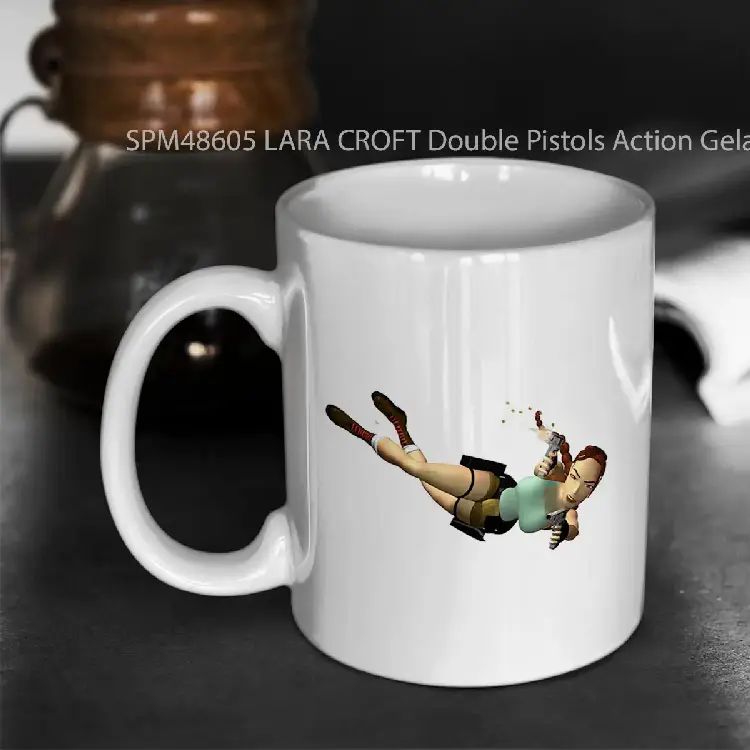 SPM48605 LARA CROFT Double Pistols Action Gelas Keramik Supermug