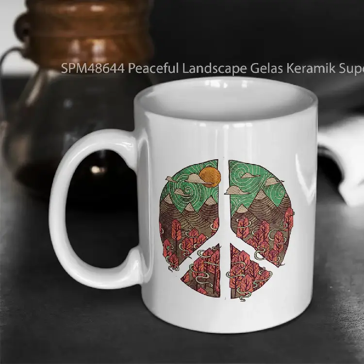 SPM48644 Peaceful Landscape Gelas Keramik Supermug